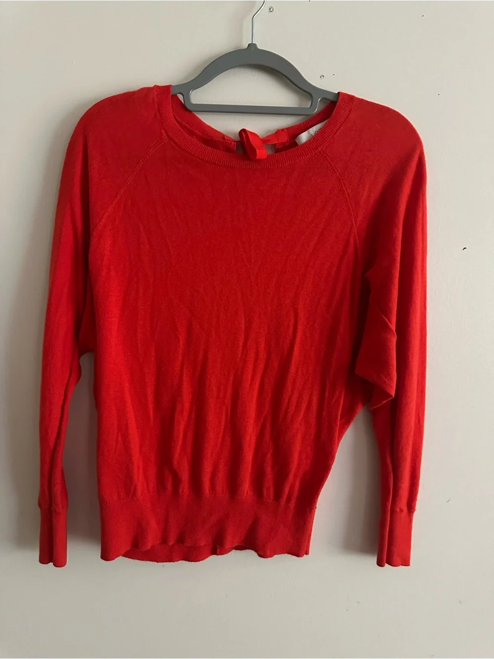 Ann Taylor LOFT Back Tie Dolman Sleeve lightweight Sweater wool blend Size XS